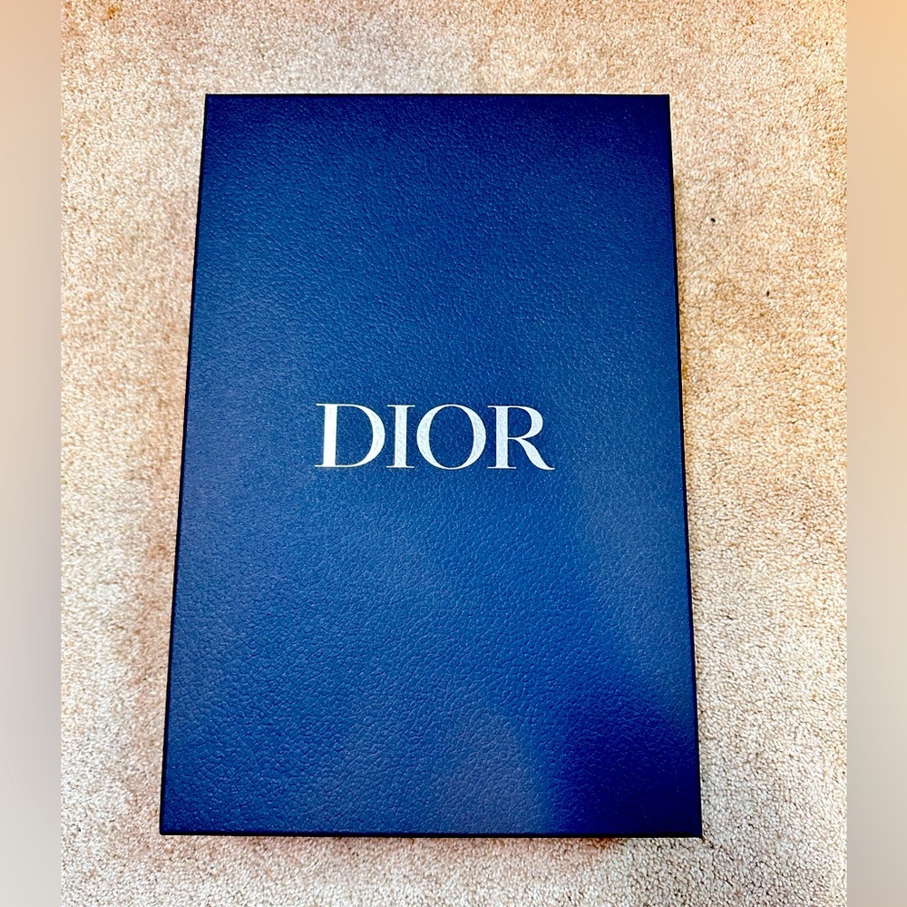 Authentic DIOR Navy Blue Silver Empty Box White Logo 
$38